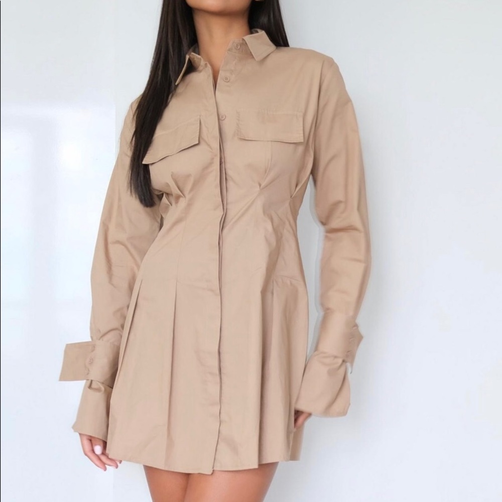 Stone Utility Shirt Dress